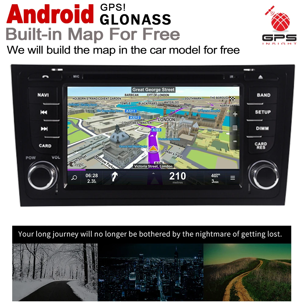 Top HD IPS DSP Stereo Android 9.0 up Car DVD GPS Navi Map For Audi A6 S6 4B 1997~2004 MMI 2 DIN multimedia player radio WiFi System 2