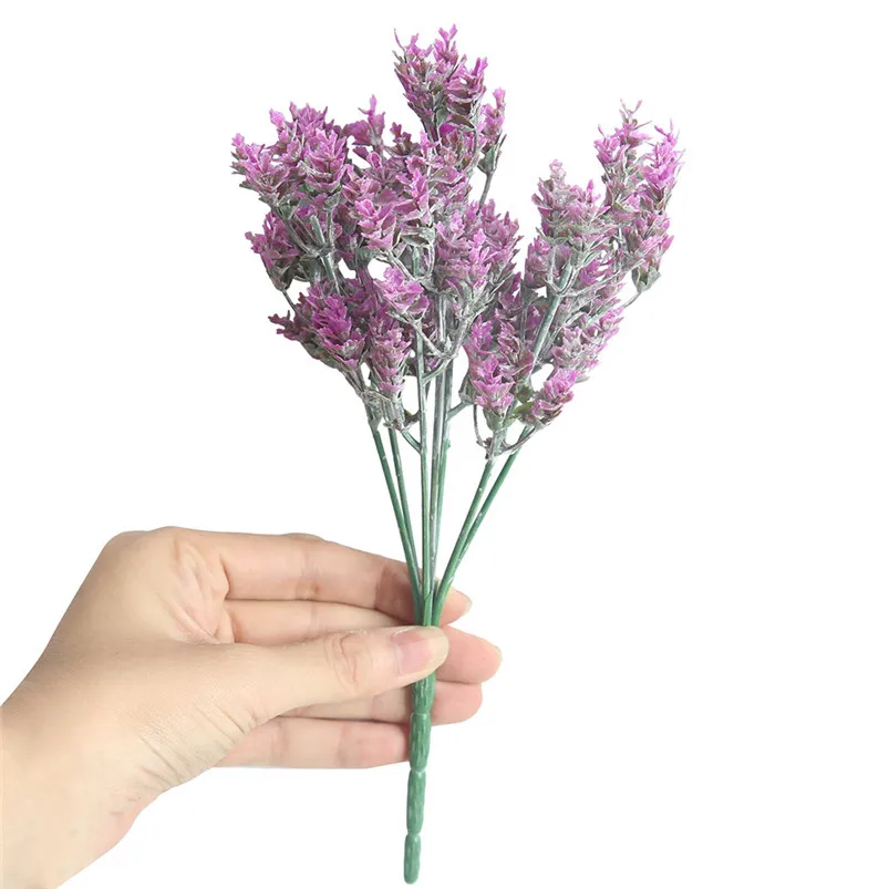 Small Artificial Plants Fake Flower Decoration Fresh Leaves Grass Plant Bouquet Home Wedding Decor for Home Decor #3o26 (13)