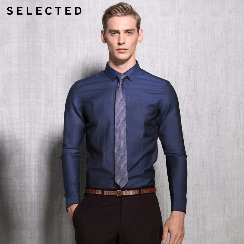 SELECTED brand 2017 Autumn NEW font b men b font fashion 100 COTTON European and American