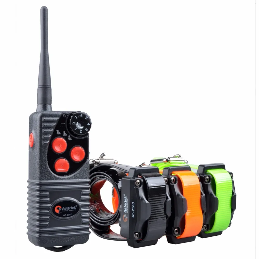 

Aetertek Upgrade AT-216D-3 600 Yard Professional Rechargeable Waterproof Remote Dog Training 7 Levels Shock Collar Beep Vibrate