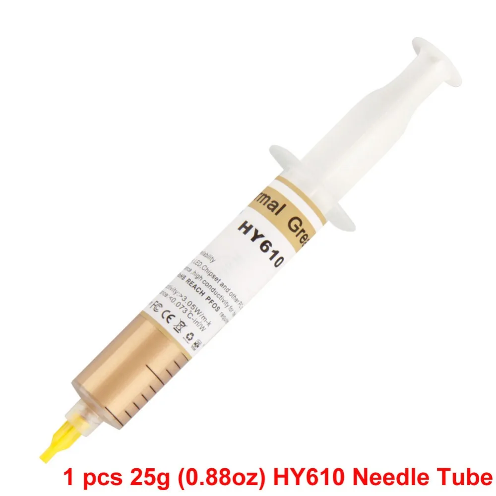 

Halnziye HY610-TU25 25g Thermal Grease Heatsink Compound Interface Material for CPU GPU LED Electronic Components Heat Transfer