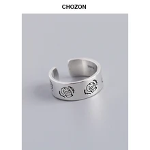 Японское S925 Серебряное кольцо с мультяшным черепом с геометрическим широким лицом модное ювелирное серебряное кольцо для женщин