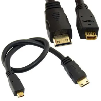 

Micro HDMI socket Female F to mini HDMI Male M cable For DV DC
