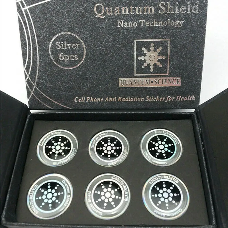 6 шт радиационная защита телефона наклейка круглый квантовый экран для мобильных телефонов HJ55 - Цвет: Silver