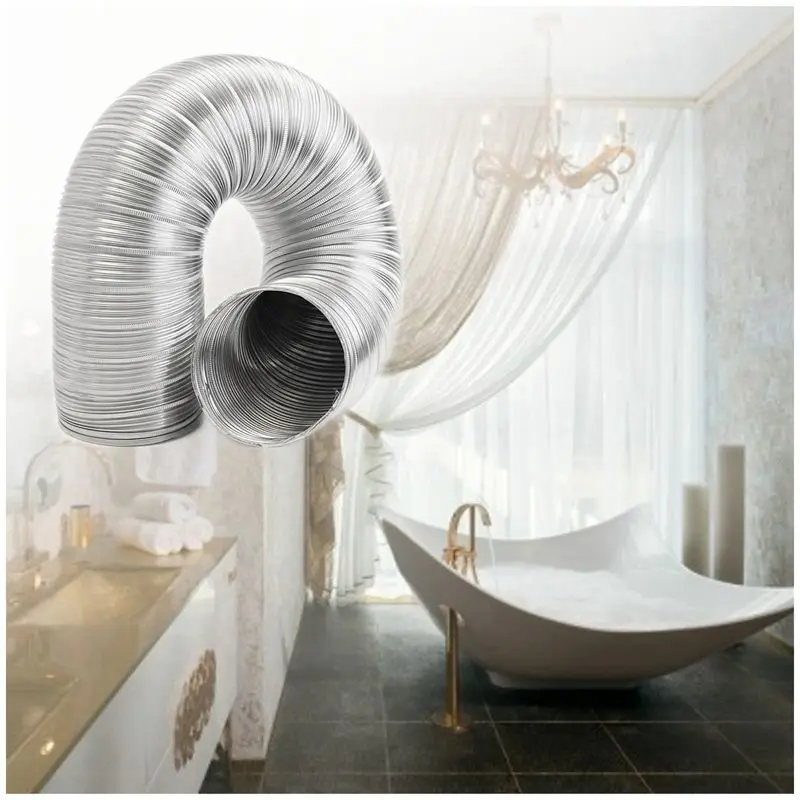 1 м алюминиевая фольга ванная кухня вытяжка вентилятор и вытяжка Гибкая воздуховодная труба, 125 мм