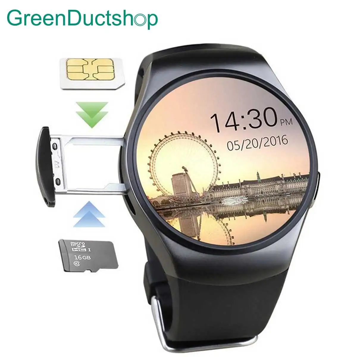 KingWear KW18 Bluetooth Смарт часы 1 3 ''ips Круглый циферблат Smartwatch телефон SIM карты TF