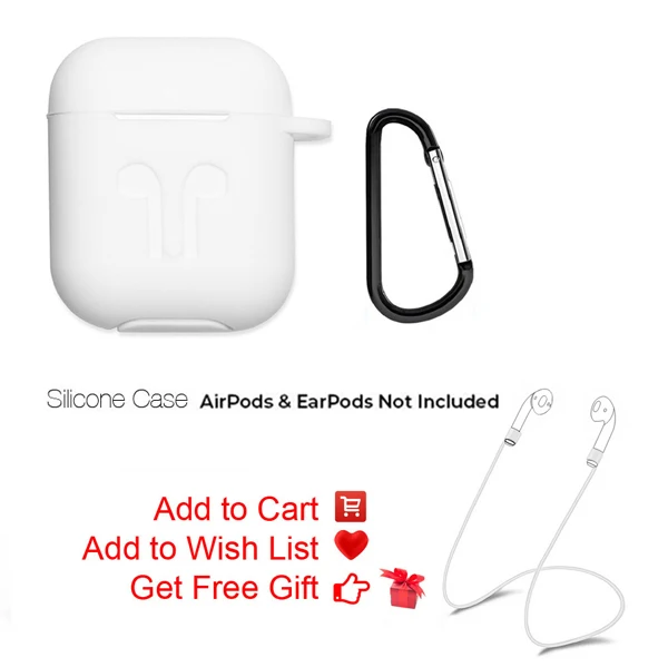 DUSZAKE DA26 аксессуары для Apple Airpods чехол ушной крючок для Air Pods Apple наушники для Airpods чехол аксессуар крышка - Цвет: White Case