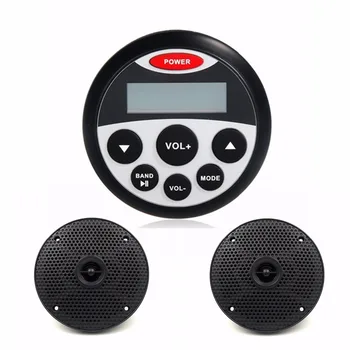 

Waterproof Marine Stereo Receiver 1.9" MP3 Player for ATV Motorcycle / Yacht /Sauna Room/ SPA + 4 inch Waterproof Marine Speaker