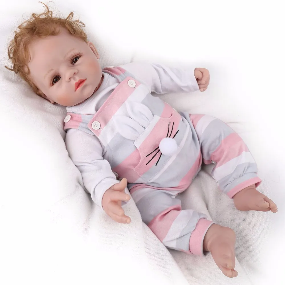

50cm 20" Soft Silicone Doll Reborn Baby Handmade BeBe Reborn Toy For Girls Newborn Girl Baby Birthday Gift For Child