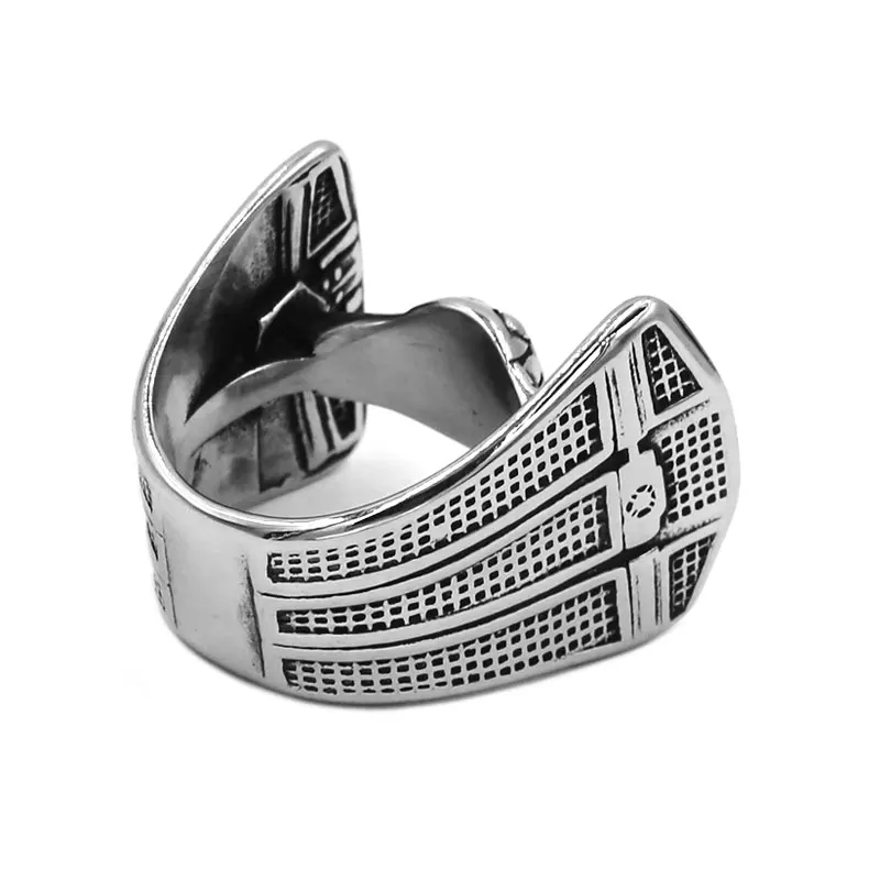 Fashion Stars Wars Spacecraft Ring Stainless Steel Jewelry Cool Movie Jewelry Motor Biker Mens Boys Ring Wholesale SWR0788A