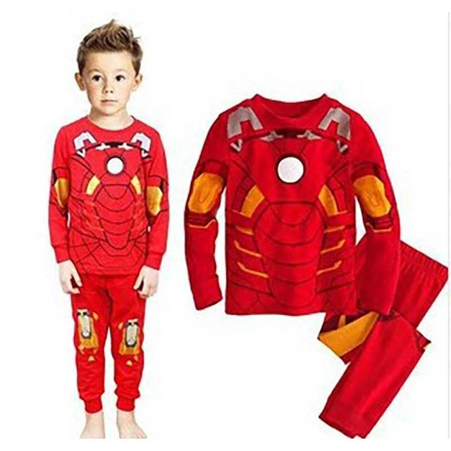 2 7Y Super Hero Cartoon Baby Boys Clothes Long Sleeve Kids Cotton