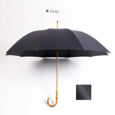 Черный Большой Зонт мужской Водонепроницаемый Guarda Chuva Для мужчин дождь большой сильный Ветрозащитный Винтаж зонт трость дождь Шестерни - Цвет: grey