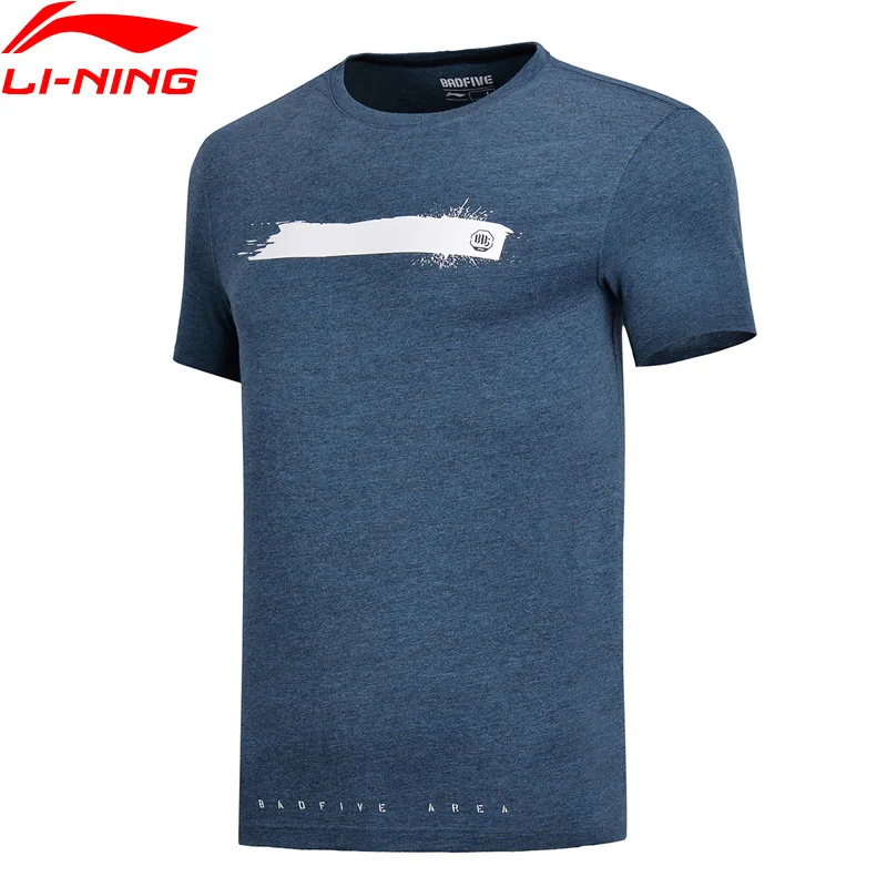 Мужская баскетбольная футболка LI Ning Спортивная из 100% хлопка с дышащей подкладкой