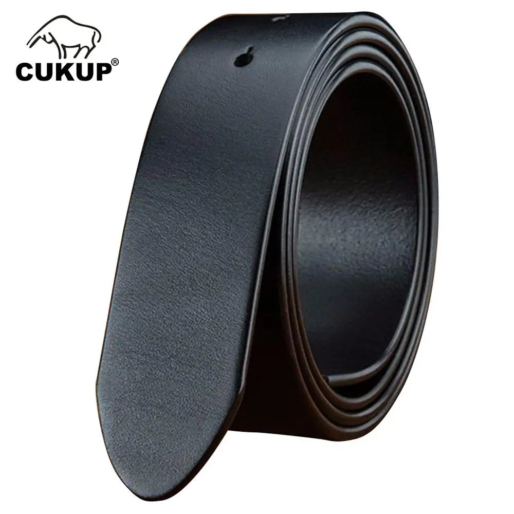 

CUKUP Men's Top Quality 100% Full Pure Cow Genuine Leather Pin & Smooth Styles Belts for Men 38mm Width Without Buckles NCK635