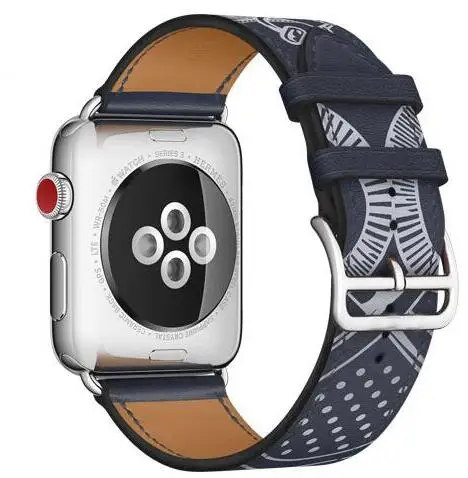 Ремешок из натуральной кожи петлевой для часов Apple Watch Band одинарный Тур rallye для iWatch ремешок 38 мм 42 мм 40 мм 44 мм серия 4 3 2 1 серия 5