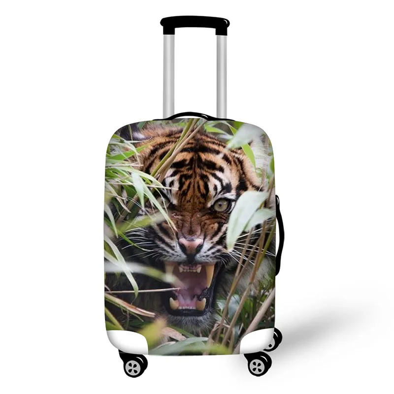3D  tiger design travel accessories suitcase protective covers 18-30 inch elastic luggage dust cover case stretchable