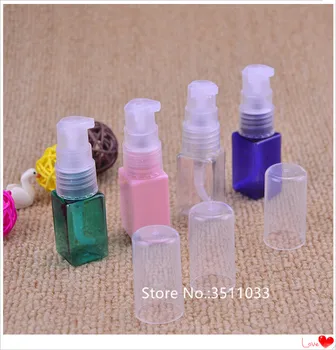 

50PCS 10ML Small Empty Plastic Cosmetic Refillable Pump Lotion Bottle DIY Pump Container Toner Package Bottle Green Pink Blue