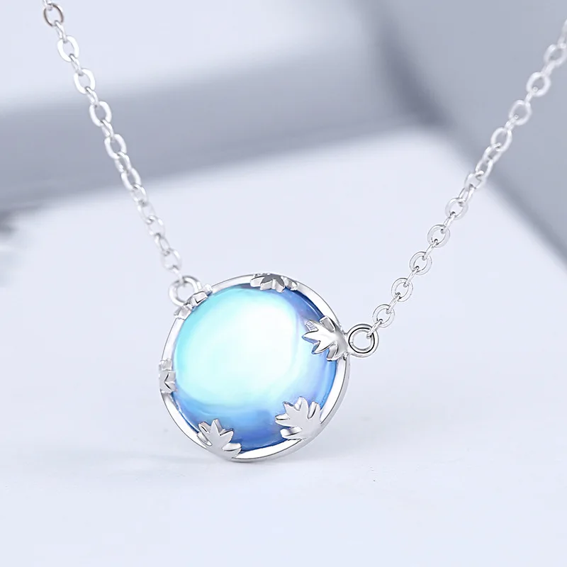 

Aurora Necklace Halo Crystal s925 Silver Scale Light Forest girl Women Pendant Necklace Elegant fashion Grils Jewelry