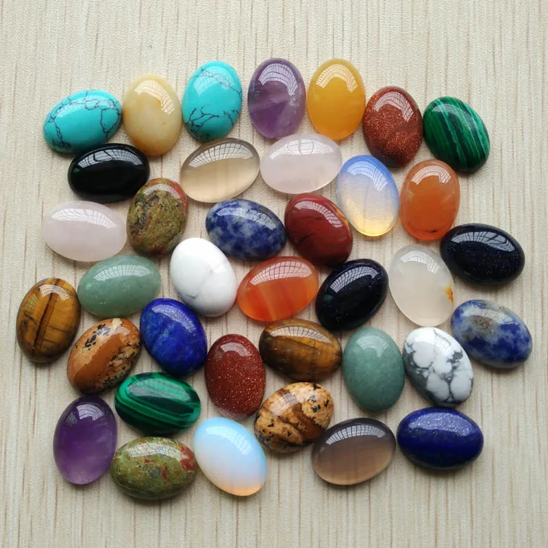 

Fashion natural stone mixed Oval CAB CABOCHON beads for Jewelry&Clothes Accessories 13x18mm wholesale 30pcs/lot fast shipping