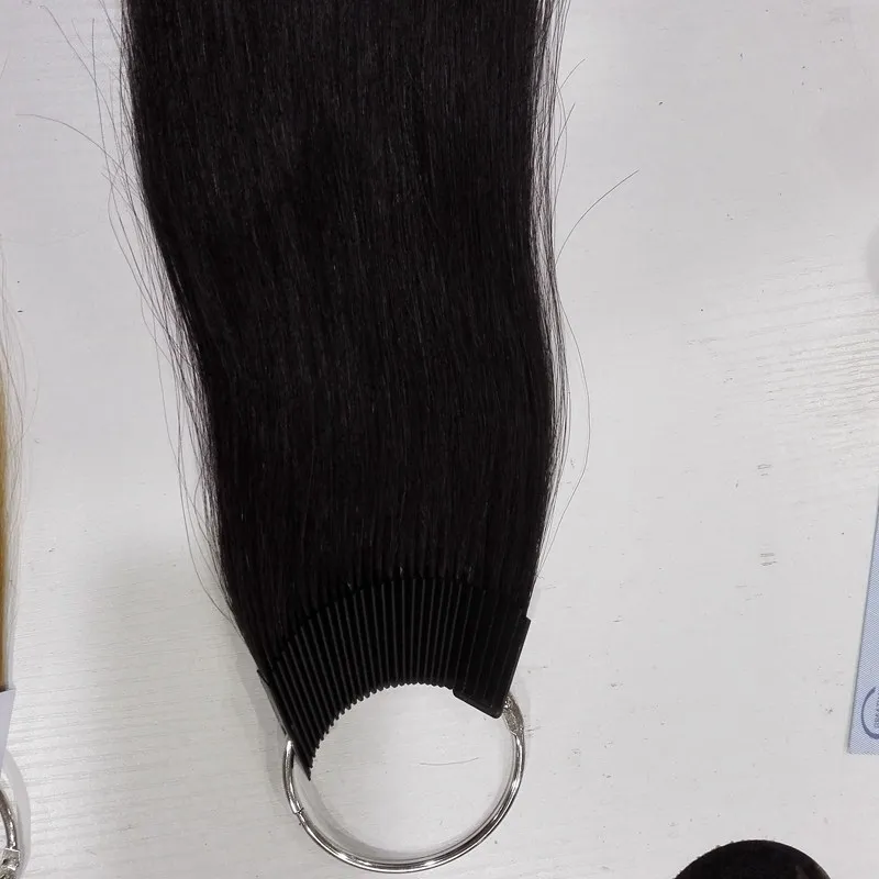6inch human hair color ring for salon hair color chart light natural black color can change any color