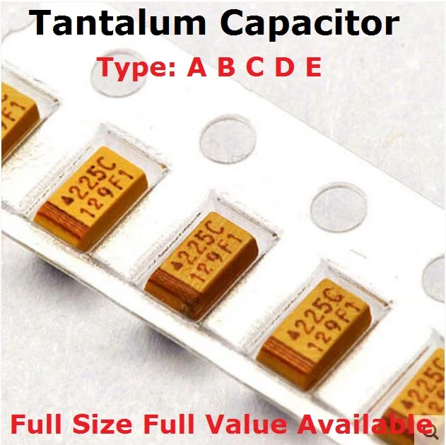 

10PCS Type C 68UF 10UF 22UF 47UF 100UF 220UF 330UF Tantalum Capacitor 10V 4V 6.3V 16V 25V 35V 107 226 686 106 337 227 476