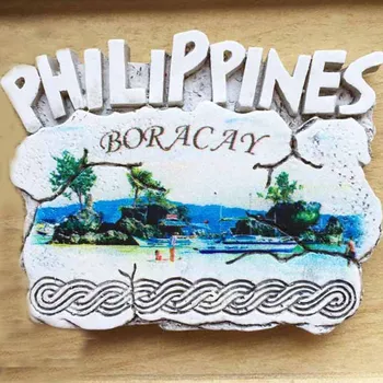 

Lychee Philippines Boracay Refrigerator Magnetic Sticker Famous Landscape Fridge Magnet Modern Home Kitchen Decoration