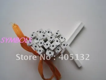 

L-01 Free Shipping 100pcs/lot 5mm Ace of Spade Cane Fancy Nail Art Polymer Clay Cane Nail Art Decoration