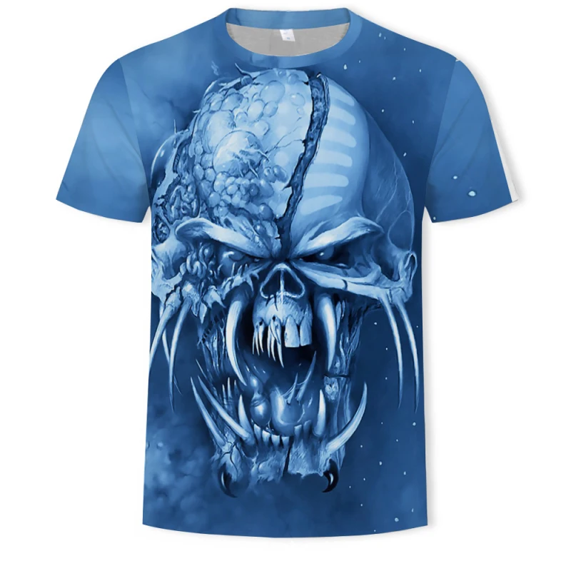 

2019 Summer T Shirt Mens Hip Hop Dark Tshirt Streetwear Heavy metal rock