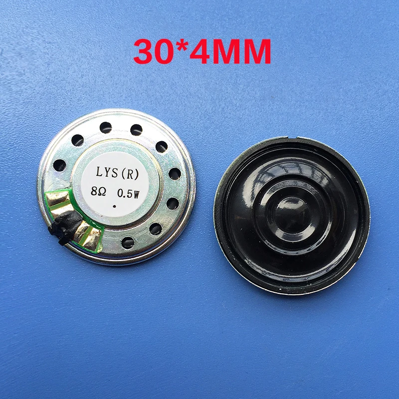 Ультратонкий мини-динамик 8 Ом 0,5 Вт 8R 0,5 Вт диаметр 30 мм 3 см толщина 4 мм звуковой громкоговоритель