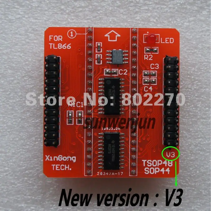 8 красных адаптеров TSOP32/40/48 PSOP44 SOP56 для программатора TL866CS/TL866A/tl866II PLUS с поддержкой