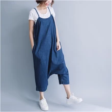 Rompers Womens Jeans Jumpsuit 2019 Summer Overalls Casual Loose Sleeveless Backless Playsuits Blue Denim Pants цена Rompers Womens Jeans Jumpsuit 2019 Summer Overalls Casual Loose Sleeveless Backless Playsuits Blue Denim Pants цены онлайн