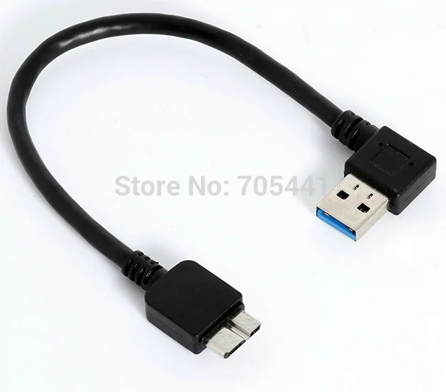 20 см 90 градусов прямоугольный Кабель USB 3 0 A папа-Micro 200 шт./лот | Компьютеры и офис