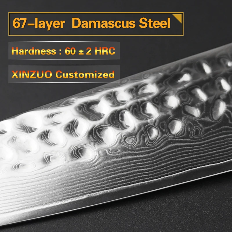  XINZUO 8 inch Cleaver Meat Knife Japanese VG10 Damascus Kitchen Knives Brand Stainless Steel Cookin - 32879934108