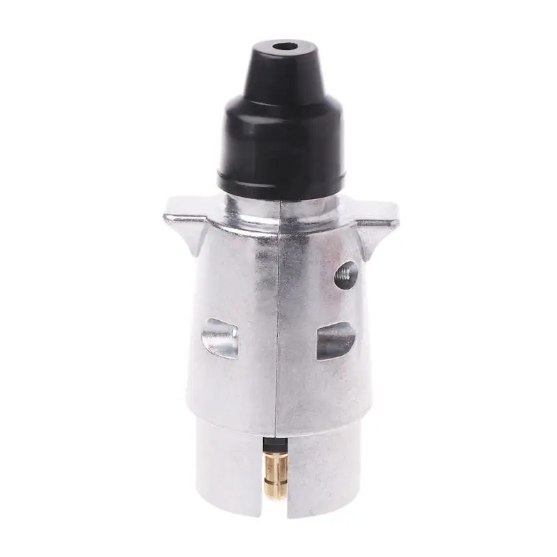 

Durable 7 Pin Aluminium Alloy Plug Trailer Truck Towing Electrics 12V Connector EU Plug