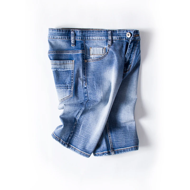 В стиле панк летние уличные удобные джинсовые шорты больших размеров S-XXXXXXL отбеленные ковбойские мужские эластичные повседневные шорты hombre