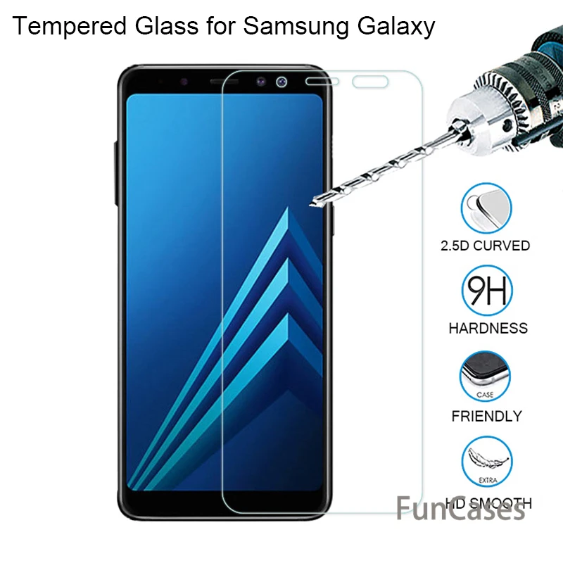 Пленка для экрана Стекло samsung Galaxy A6 плюс 2018 A9 Star облегченное закаленное стекло A8
