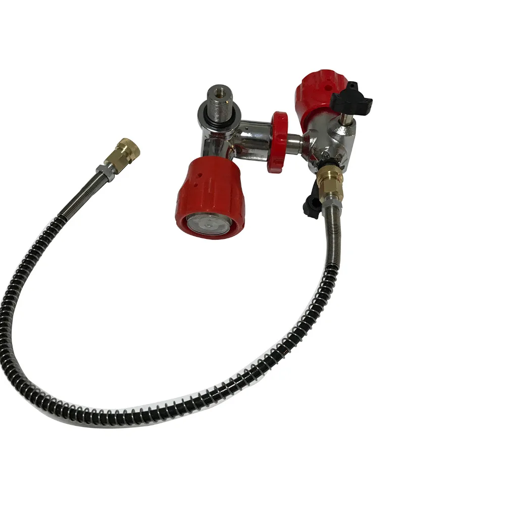AC101 Пейнтбольный бак M18* 1,5 использовать красный воздушный клапан с hp 4500PSI АЗС для Акваланга бак из углеродного волокна Прямая поставка Acecare
