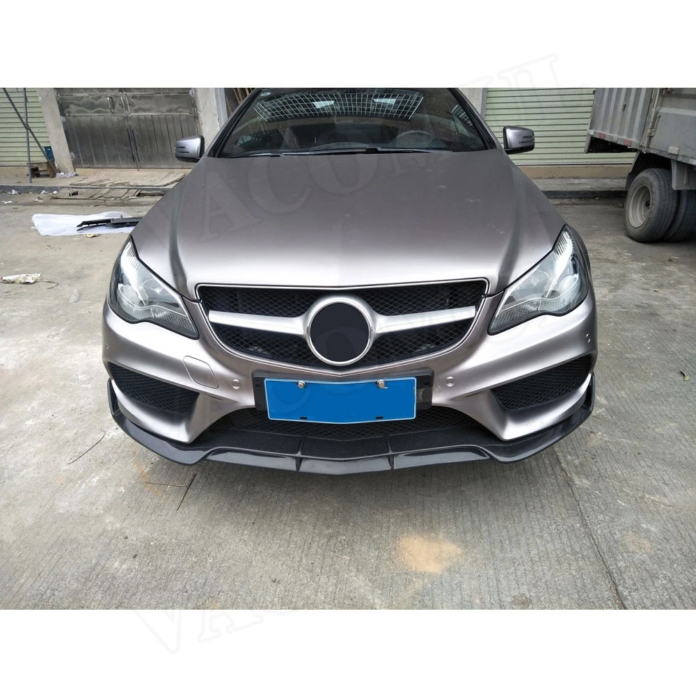 Передний спойлер для губ из углеродного волокна класса E Mercedes Benz W207 C207 Coupe E200 E260 E300