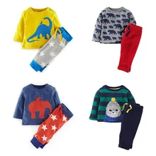 De marque Nouveau 2017 Qualité 100% Coton Bébé Garçons Vêtements Enfant garçons Ensembles de Vêtements À Manches Longues 2 pcs Enfants Costumes Garçons Bébé ensembles