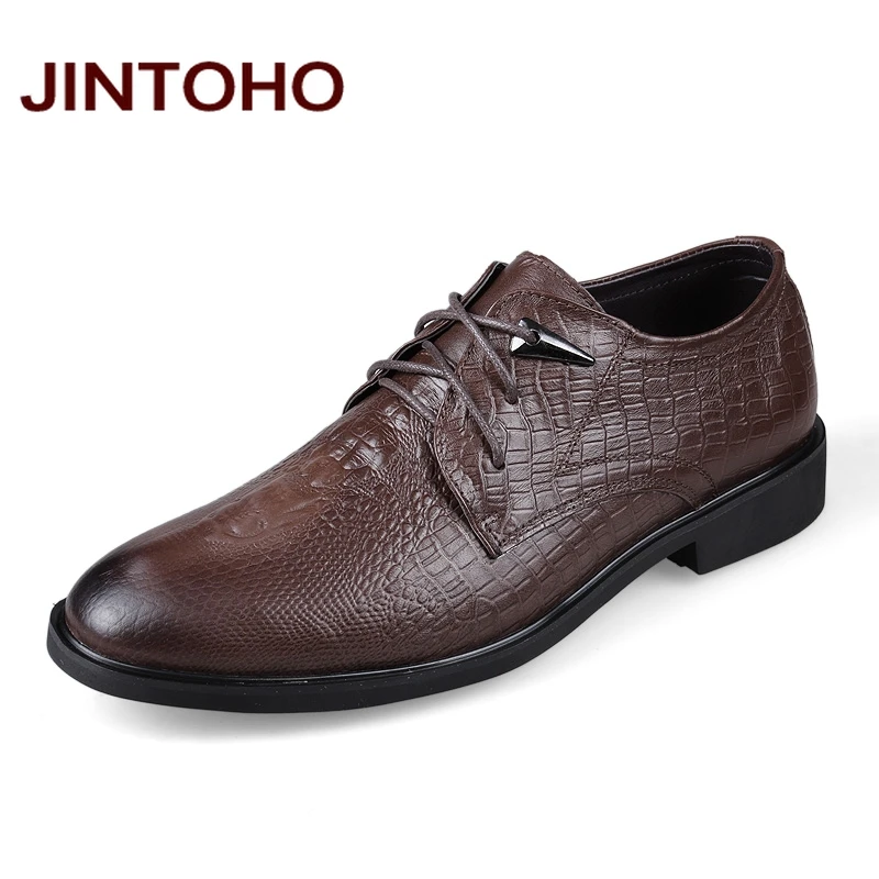 JINTOHO/Новое поступление 2016 года Мужские модельные туфли деловые с острым носком