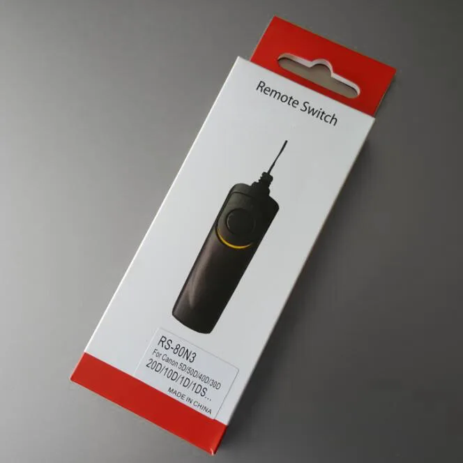 

DSLR Camera Remote Control Shutter Release Switch RS-80N3 For Canon 50D 5D 5D2 7D 7D2 5D Mark III 5D Mark IV 1Ds Mark III