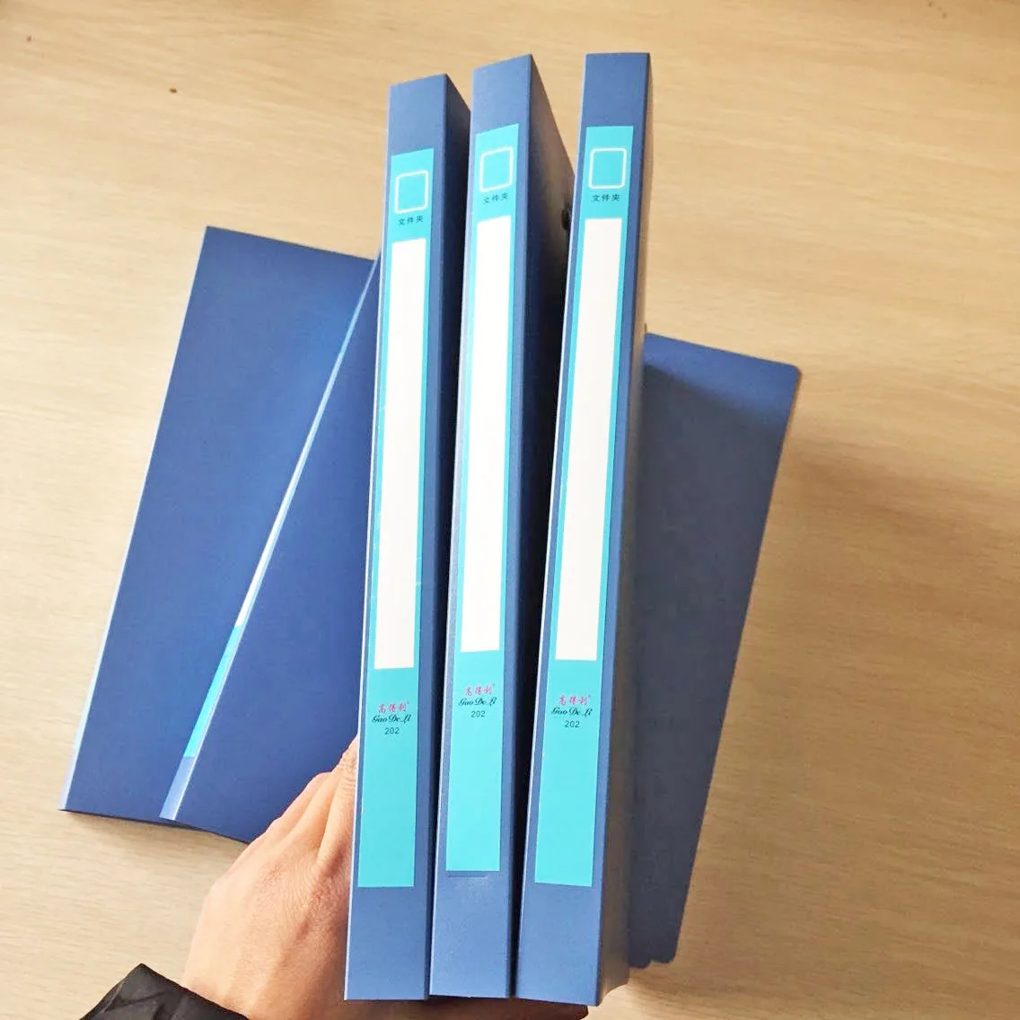 PP синий офисная техника канцелярская папка дважды нажмите папку A4