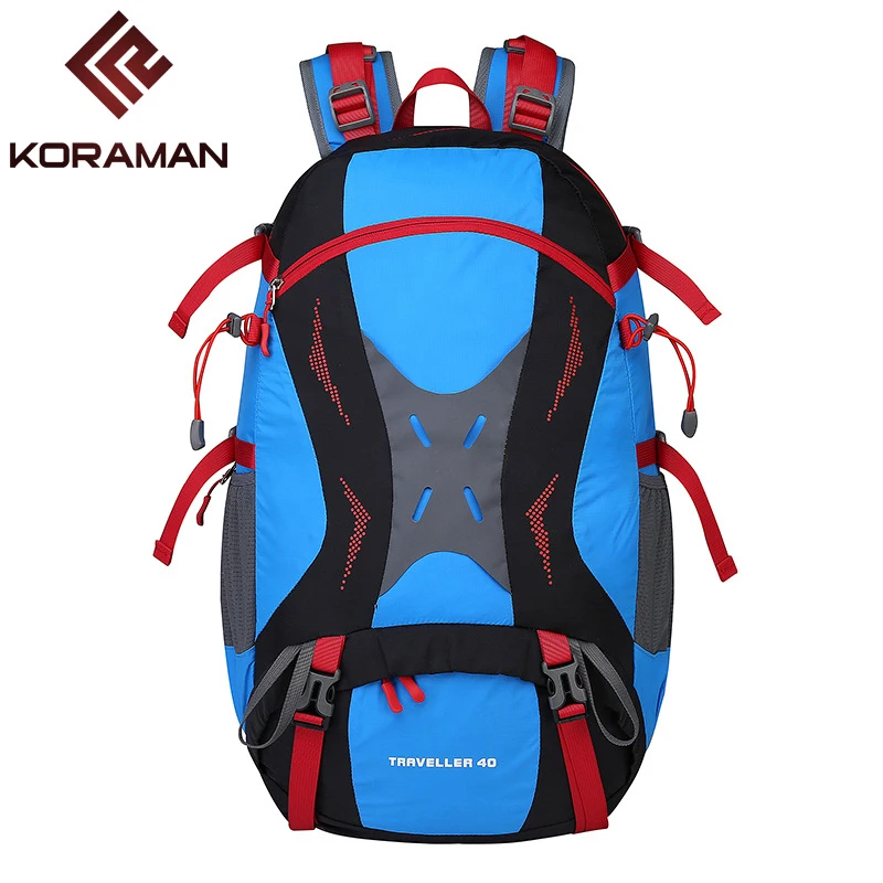 KORAMAN Hiking Bags For Men 40L Waterproof Nylon Breathable Backpack