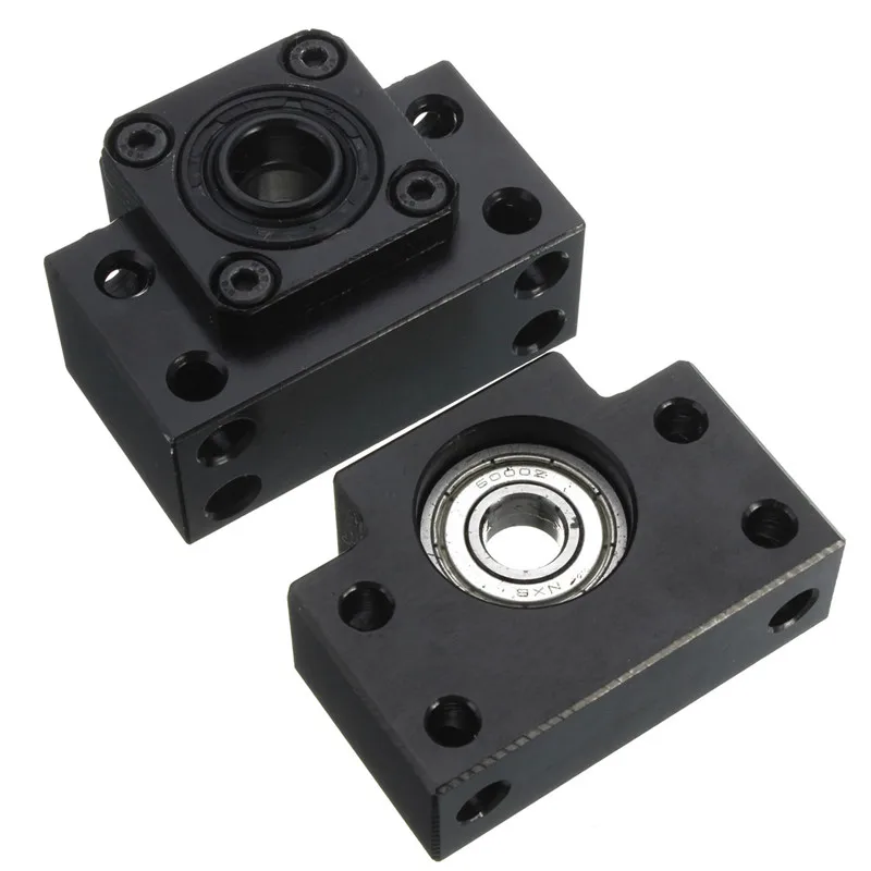 

DANIU BF12+BK12 Carbon Steel Thread Rod Ballscrew End Supports Bearing Block Base For Ball Screw SFU1605 CNC XYZ Parts