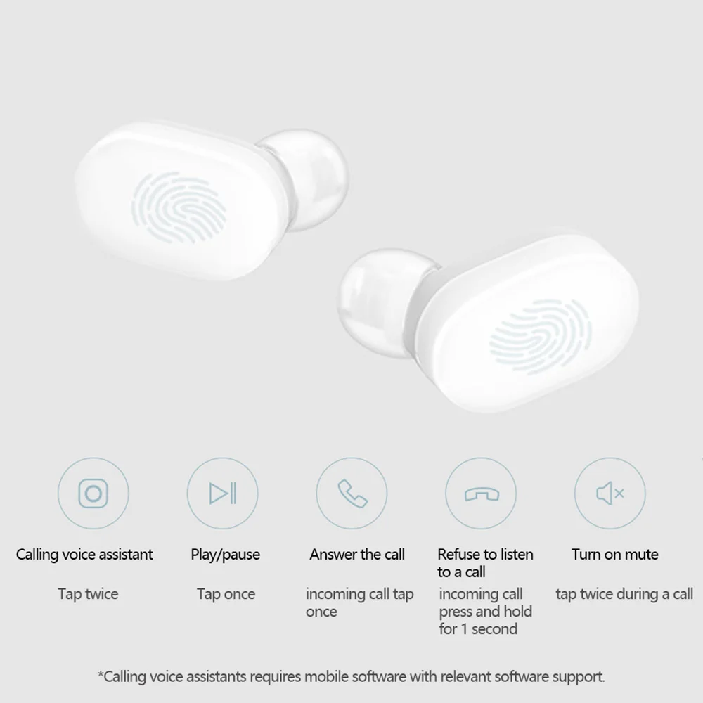 Оригинальные Xiaomi AirDots Youth Edition TWS мини беспроводные Bluetooth наушники V5.0 бас стерео