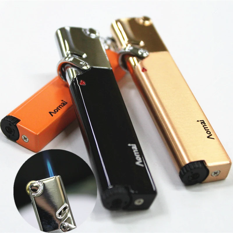 Compact Jet Butane Lighter Torch Turbo Jet Lighter Gas Cigarette 1300 C Fire Windproof Stripe