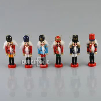 

6 pcs Handpainted Wooden Nutcracker Toy Solider Xtmas