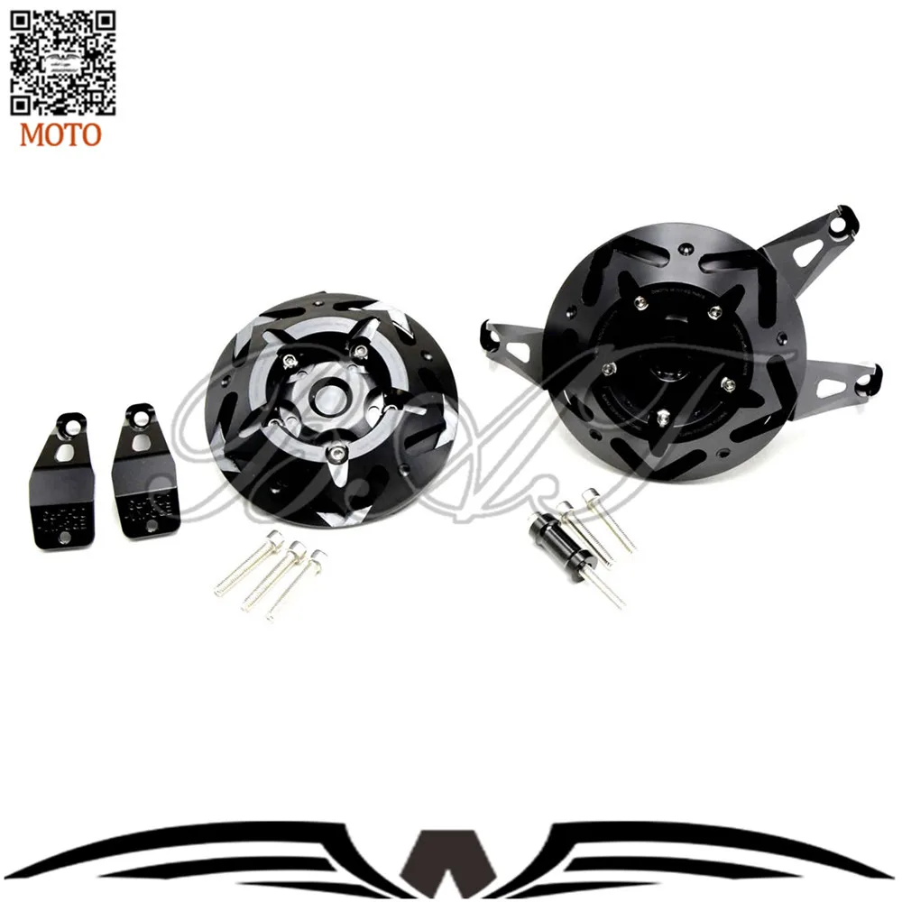 

Motorcycle Left & Right Engine Cover Black Engine Protective Cover Protector For kawasaki z1000 2010 2011 2012 2013 2014 2015