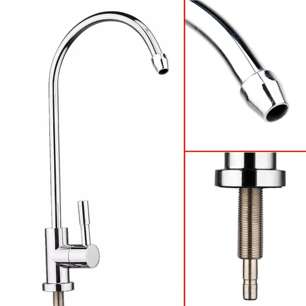 1pc 304 Stainless Steel Water Filter Faucet 1/4