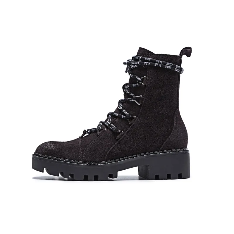 Chaude Élégant Noir Automne Bout Populaire Moonmeek Bottes Moto brown Véritable 2018 Talons Med Cuir Vente Rond Cheville En Hiver fwW41E
